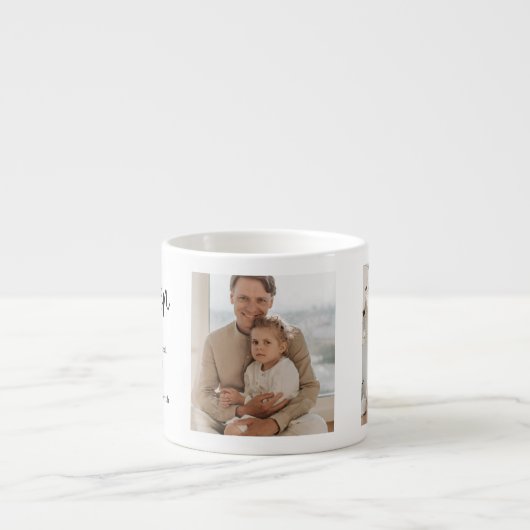 父モダンとコラージュ写真最高の引用文 エスプレッソカップ (正面)