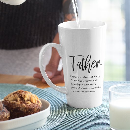 父モダンとコラージュ写真最高の引用文 カフェラテマグ