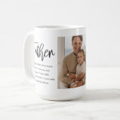 父モダンとコラージュ写真最高の引用文 コーヒーマグカップ (正面左)