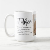 父モダンとコラージュ写真最高の引用文 コーヒーマグカップ (左)