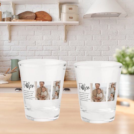 父モダンとコラージュ写真最高の引用文 ショットグラス