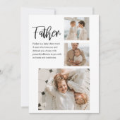 父モダンとコラージュ写真最高の引用文 シーズンカード (正面)