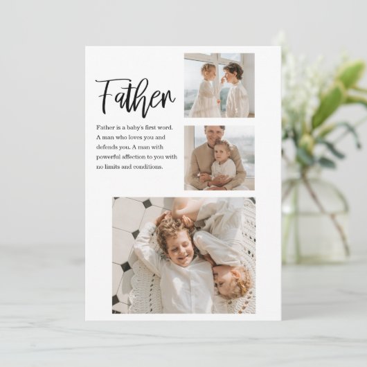 父モダンとコラージュ写真最高の引用文 シーズンカード (スタンド正面)