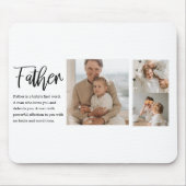 父モダンとコラージュ写真最高の引用文 マウスパッド (正面)