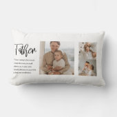 父モダンとコラージュ写真最高の引用文 ランバークッション (正面)