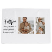 父モダンとコラージュ写真最高の引用文 ラージペーパーバッグ (正面)