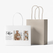 父モダンとコラージュ写真最高の引用文 ラージペーパーバッグ