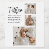 父モダンとコラージュ写真最高の引用文 ワインラベル (シングルラベル)