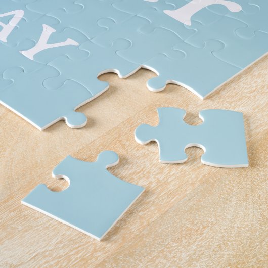 父モダンの日おじいちゃん写真コラージュ ジグソーパズル (側面)