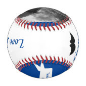 父モダンの日のパパ写真メッセージ 野球ボール (裏面)