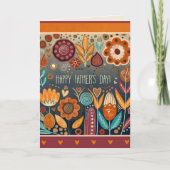 父モダンの日のフローラのインスピレーション男らし カード (正面)