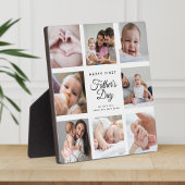 父モダンの日のベビー写真コラージュ フォトプラーク