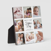 父モダンの日のベビー写真コラージュ フォトプラーク (正面)