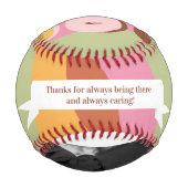 父モダンの日のレトロパターンパパメッセージ写真 野球ボール (裏面)