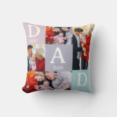 父モダンの日の写真コラージュ クッション (正面)