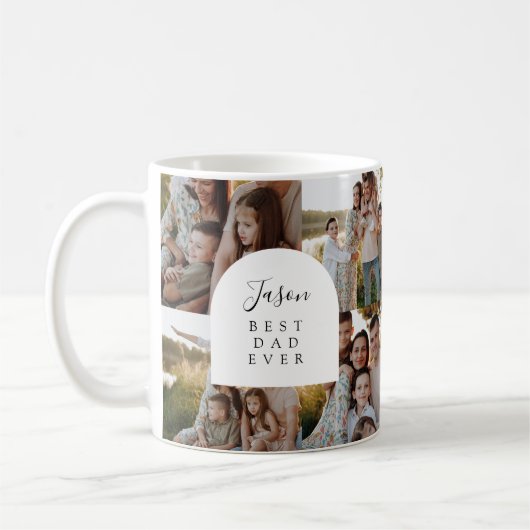 父モダンの日の最高のパパEver Photo Mag コーヒーマグカップ (左)