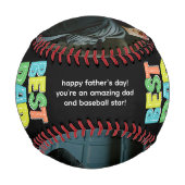 父モダンの日の最高のパパEver Photos 野球ボール (裏面)