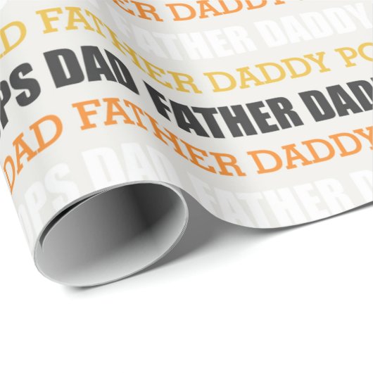 父モダンの日タイポグラフィ ラッピングペーパー (ロールコーナー)