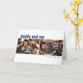 父モダンの日パパと私2フォトグリーティング カード (黄色い花)