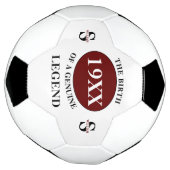 父モノグラムの誕生日凡例の年名の追加 サッカーボール (回転)