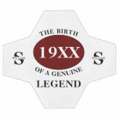 父モノグラムの誕生日凡例の年名の追加 サッカーボール (フラット)