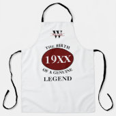 父モノグラムの誕生日凡例任意の年名 エプロン (正面)