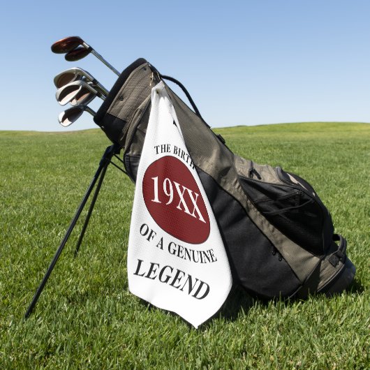 父モノグラムの誕生日凡例任意の年名 ゴルフタオル (グリーン)