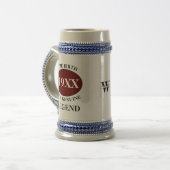 父モノグラムの誕生日凡例任意の年名 ビールジョッキ (正面左)