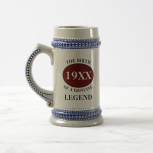 父モノグラムの誕生日凡例任意の年名 ビールジョッキ