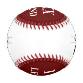 父モノグラムの誕生日凡例任意の年名 野球ボール (裏面)