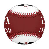 父モノグラムの誕生日凡例任意の年名 野球ボール (正面)