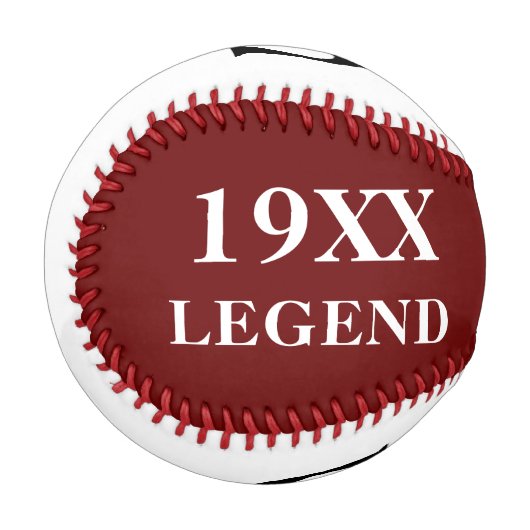 父モノグラムの誕生日凡例任意の年名 野球ボール (正面左)