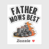 父モーズ最高のおもしろいパパ火炎芝刈り シール (シート)