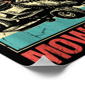 父モーズ最高の、芝刈りパパ、ヤードおもしろい作業 ポスター (角)