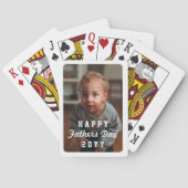 父ユニークの日の贈り物カスタム写真 トランプ (裏面)
