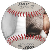 父ユニークの日パーソナライズされた（灰色） ソフトボール (正面)