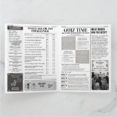 父ユニークの日記新聞挨拶状 カード (内部)