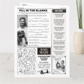 父ユニークの日記新聞挨拶状 カード (裏面)