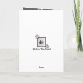 「父ランニングの日」カおもしろいードのかわいい女の子 カード (裏面)