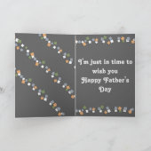 「父ランニングの日」カおもしろいードのかわいい女の子 カード (内部)