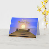 父リラックスの日の波止場 カード (黄色い花)