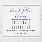 父ワ誇りを持ったイきらめくンラベルHAMbyWG スパークリングワインラベル (シングルラベル)