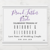 父ワ誇りを持ったイきらめくンラベルHAMbyWG スパークリングワインラベル (シングルラベル)