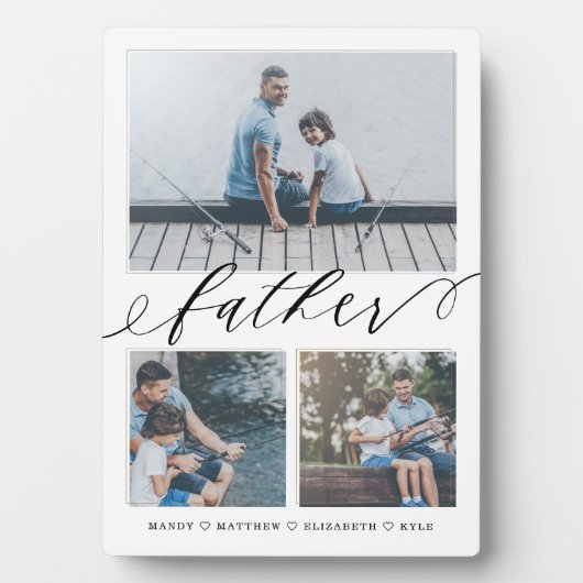 父上への贈与 |家族の思い出3 Photo Collage フォトプラーク (正面)