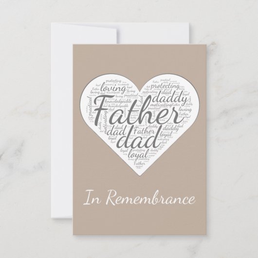 父上カスタム供養 招待状 (正面)