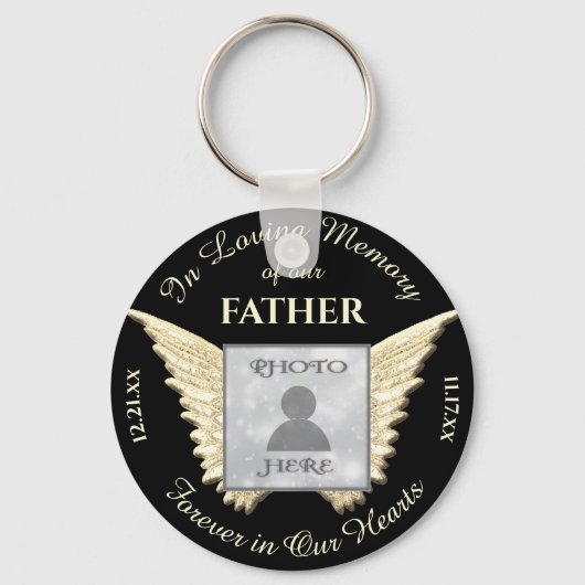 父写真記念キーチェーン キーホルダー (正面)