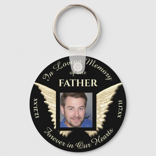 父写真記念キーチェーン キーホルダー (正面)