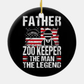 父動物園キーパーザマンザレジェンドレトロUSA セラミックオーナメント (裏面)