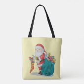 父包まれた親の伝統的クリスマス トートバッグ (裏面)