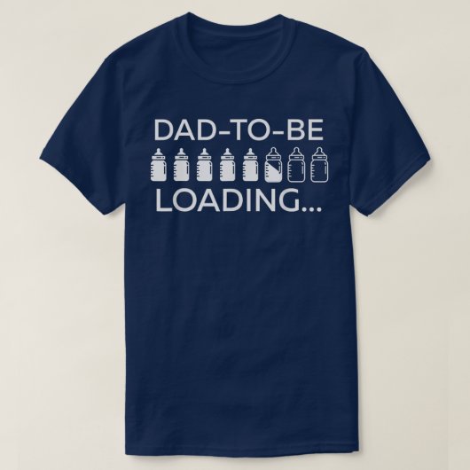 父妊娠を予感するパパの積み込みおもしろい中 Tシャツ (デザイン正面)